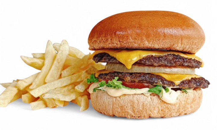 Double Cheese Burger & Chips