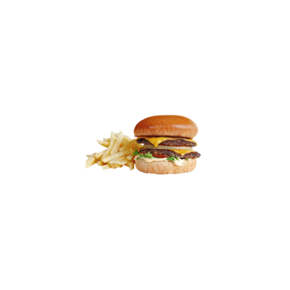 Double Cheese Burger & Chips